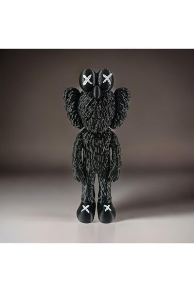 3DLAYERCRAFT Kaws Boyalı Figür Kaws BFF Boyalı Figür Büyük Boy 20CM Siyah