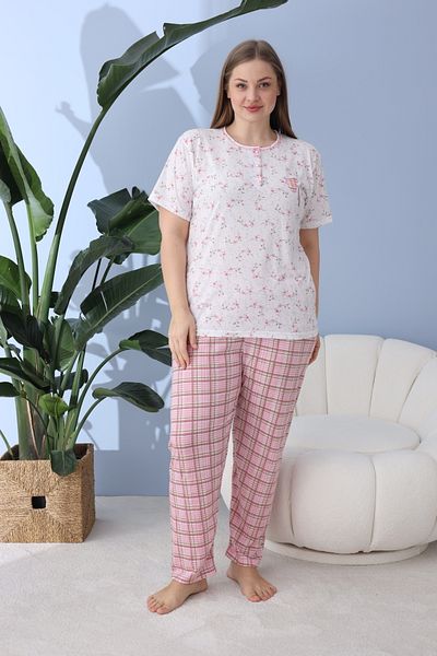 BEYAZTOPTAN Quality Bamboo Short Sleeve Oversize Pajama Set