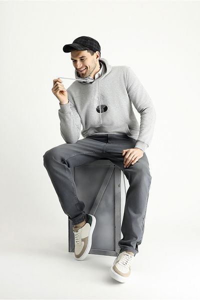 Kiğılı Hooded Printed Cotton Sweatshirt