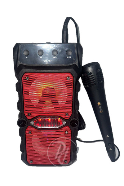 PREPARE Karaoke Bluetooth Hoparlör Taşınabilir Kablosuz Usb SubWoofer RGB Işık Fm Sd Mikrofonlu Ses Bombası