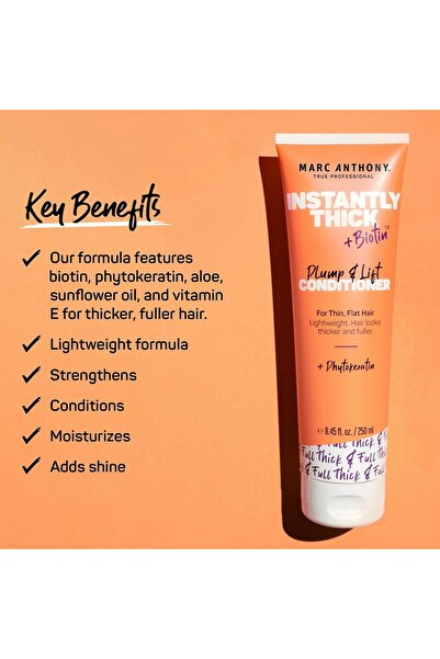 MARC ANTHONY Marc Anthony Instantly Thick+Biotin Conditioner, For Thicker & Fuller Feeling Hair - 250Ml