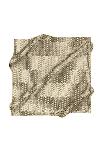 Aker Шовковий креп-сатеневий шарф із ланцюговим візерунком