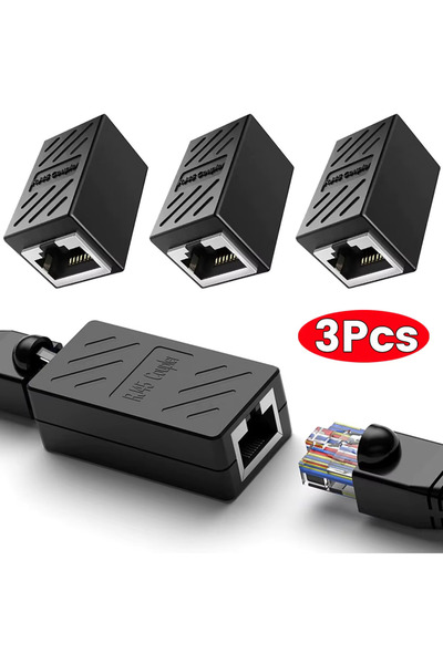 Derwell Yeni Gigabit Destekli RJ45 Dişi Dişi CAT5E/CAT6/7/8 Ethernet Lan Ağı ...