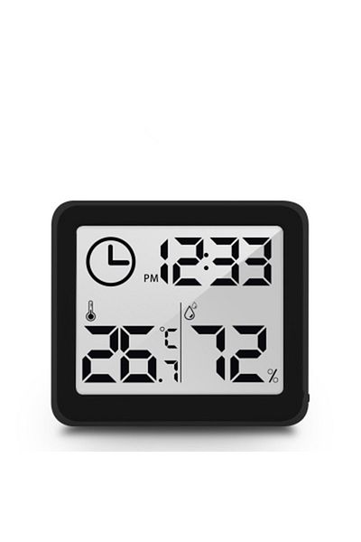 Choice Black With Battery Digital Clock Desk Clock With Temperature Humidity Wall Clocks For Home Kitchen
