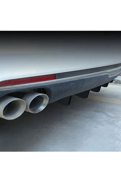 Choice black 4pcs car modification universal rear spoiler shark fin bumper chassis spoiler split diffuser c