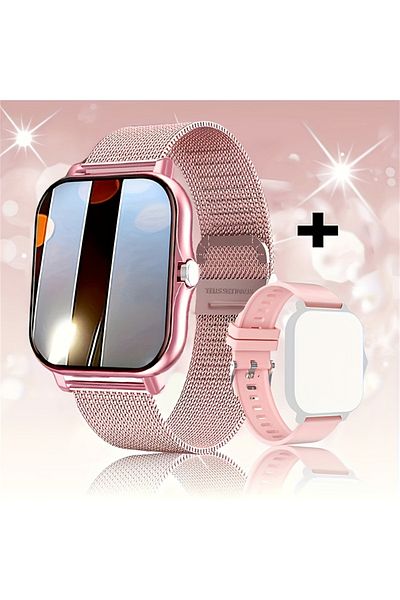 Choice Pink Smart Watch, Wireless Call/Dial, Multiple APP Reminders, Suitable for Men and Women, Sports Wat