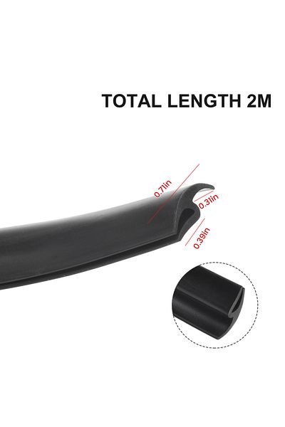 Choice 2m H-type Car Front Windshield Seal Strip Trim For Car Front Windshield Sunroof Weatherstrip Rubb...