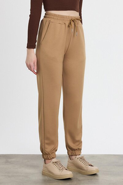 Rays Μαλακή υφή, εύκαμπτο ύφασμα Premium Άνετο Παντελόνι Φούτερ Camel -8242