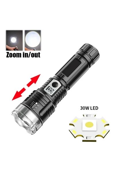 Choice White Laser A High Strong Power Led Flashlights Tactical Emergency Spotlights Telescopic Zoom Built-