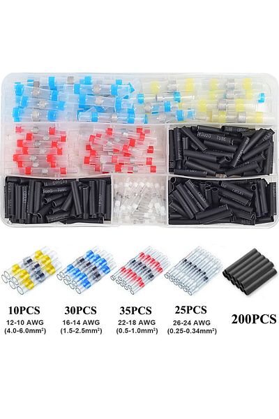 AOKIN 300pcs 300pcs Box Solder Sealed Wire Connectors Heat Shrink Solder Butt Connectors Solder Connector