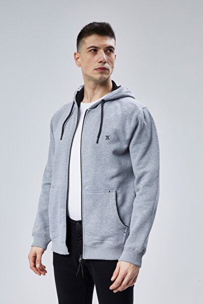 DOSXX Cordoba 1.kalite Pamuk Polyester Fermuarlı Erkek Uzun Kol Sweatshirt Hırka