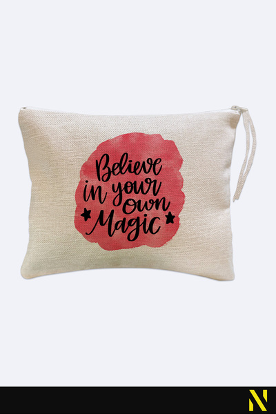 nilizma Believe in Your Own Magic Patterned Linen Handbag