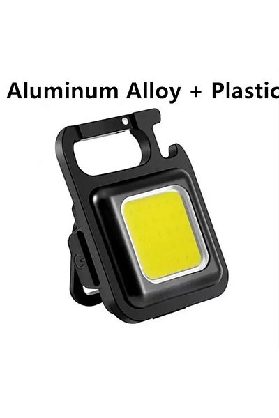 Choice J031 Alumi Alloy Mini LED Flashlight Keychain Multifunctional Portable COB Camping Lamps USB Chargin