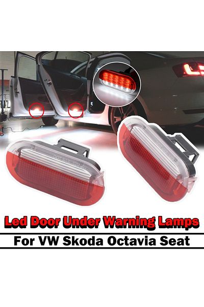 Choice 2x Car Door Light Interior Door Courtesy Warning Lamp For Seat Leon Toledo Alhambra Skoda Octavia...