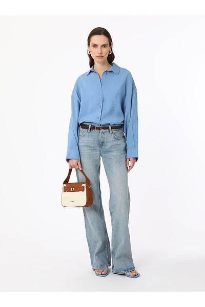Refka Πουκάμισο Modal Fabric Comfortable Fit - Μπλε - Refka