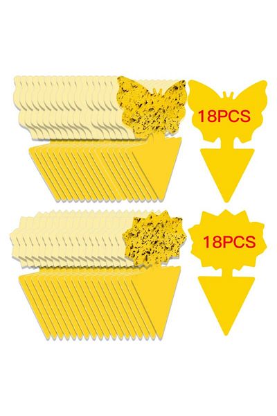 Choice 36 pieces 36 Pieces/set of Yellow Insect Traps, Garden Flower Traps, Traps to Eliminate Pests, Small