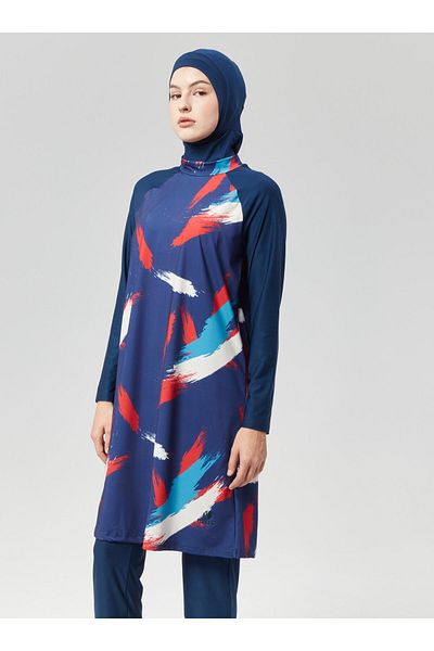 Ranuna Full Covered Hijab Swimsuit - Multicolor - Ranuna