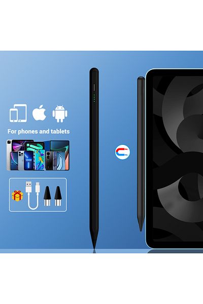 Choice قلم ستايلس عالمي أسود لأجهزة أندرويد وآي أو إس وشاشات اللمس وقلم سعوي لأجهزة آيباد وآبل وقلم رسم