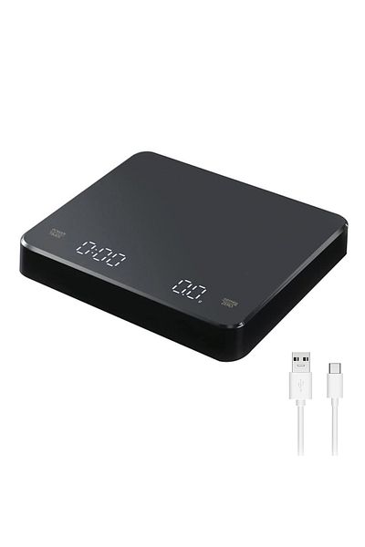 Choice Black Digital Coffee Scale With Timer Led Screen Espresso Usb 3kg Max.weighing 0.1g High Precision M