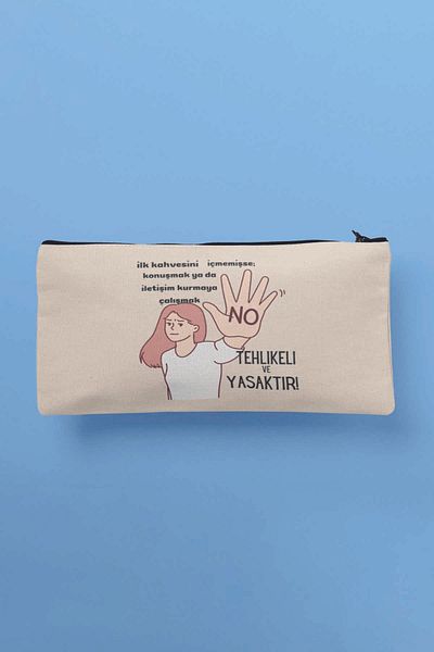 qoeuyl boutique Επικίνδυνο και απαγορευμένο αστείο διασκεδαστικό υφασμάτινο τσάντα μακιγιάζ Πορτοφόλι μολυβοθήκη