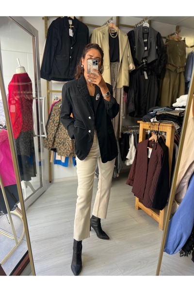 Butik Denim blazer ceket