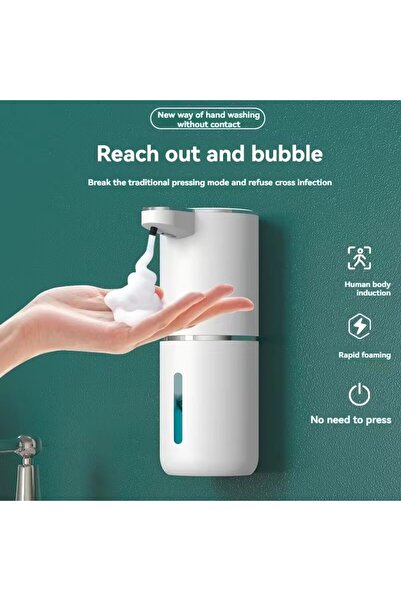 Choice موزع صابون أوتوماتيكي WhiteA، موزع صابون رغوي بدون لمس، سعة 380 مل، قا...