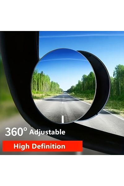 Choice Silver Car Blind Spot Rear View Mirror Wide Angle 360 Degree Adjustable Small Round Mirror Car Rever