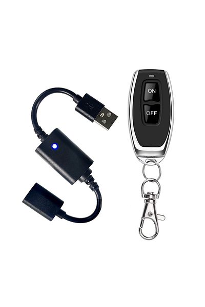 Choice 1 جهاز استقبال 1 جهاز تحكم عن بعد DC 5V USB لاسلكي RF مفتاح تشغيل وإيقاف تشغيل لإضاءة LED Stri