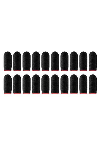 Choice Red-20pcs 40pcs Mobile Game Fingertip Gloves Sweatproof Anti-slip Touch Screen Finger Sleeve Breatha