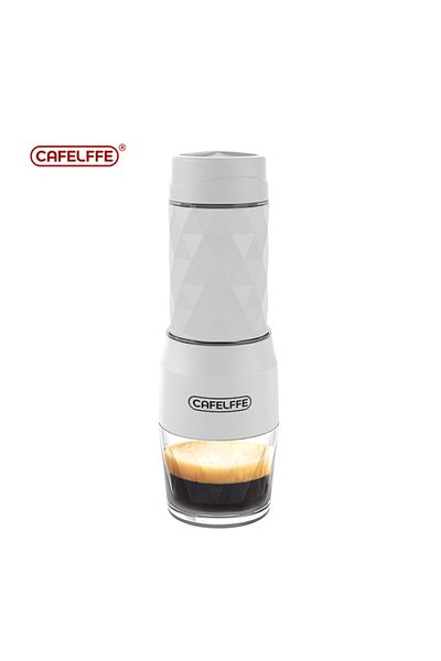 Choice White Cafelffe 3 In1 Portable Coffee Machine Hot/Cold Water Manual Espresso Maker For Capsule & Grou