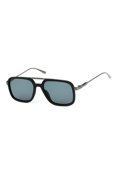 Di Caprio Men's Matte Black Uv400 Protection Rectangular Model Sunglasses