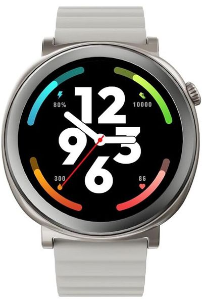 HiFuture Smartwatch, 1.43" Amoled Display, Wireless Calling, Magnetic Strap, Syntra AI, Waterproof, Silver