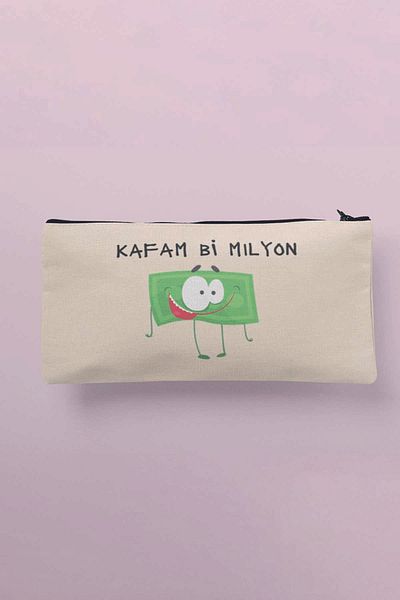 qoeuyl boutique Makber Million Funny Printed Τσάντα Μακιγιάζ / Πορτοφόλι