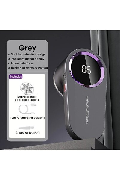 Choice1 Grey Lint Remover for Clothing LED Digital Electric Pellet Fluff Remo...