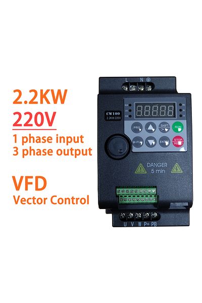 Choice 220V 3 phase 220V 1 phase 2.2KW 220V 0.75KW/1.5KW/2.2KW 1HP/2HP/3HP Economical Mini VFD Variable Fre