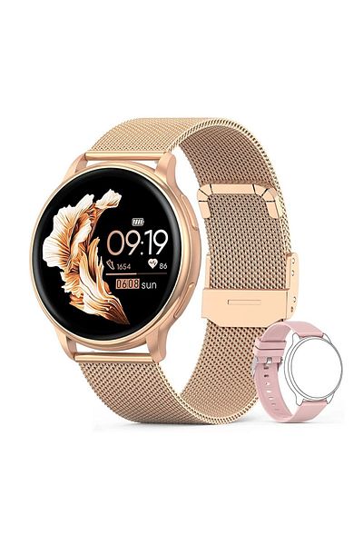 Choice Rosegold MEVADEN Bluetooth Call Smart Watch Women Custom Dial Watches Men Sport Fitness Tracker Hear