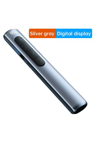 Choice Silver Gray Powerpoint Pen Wireless Presentation Clicker Type-C Rechagable Remote Control Pen for Of