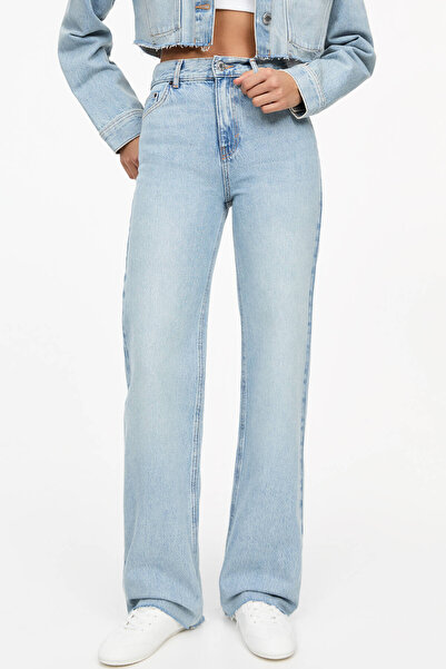 Pull & Bear Yüksek bel straight fit jean