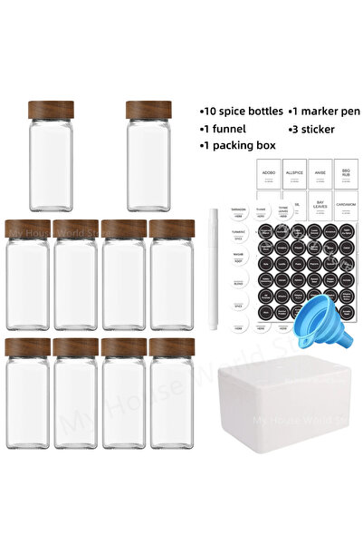 Choice 10pcs 4ozl jars set 13Pcs Glass Jars with Bamboo Lids 4oz Glass Jars J...