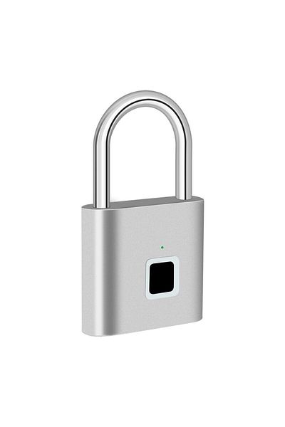 Kerui White Lock KERUI Keyless USB Charging Fingerprint Lock Smart Padlock Waterproof Door Lock 0.2sec Unl