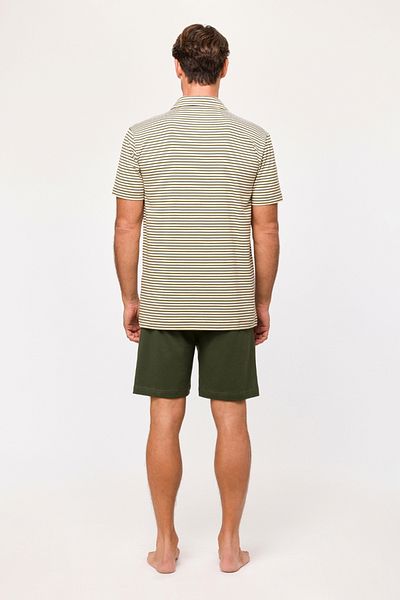 Woody Ανδρικές πιτζάμες-Qpc - 927-Striped Ecru