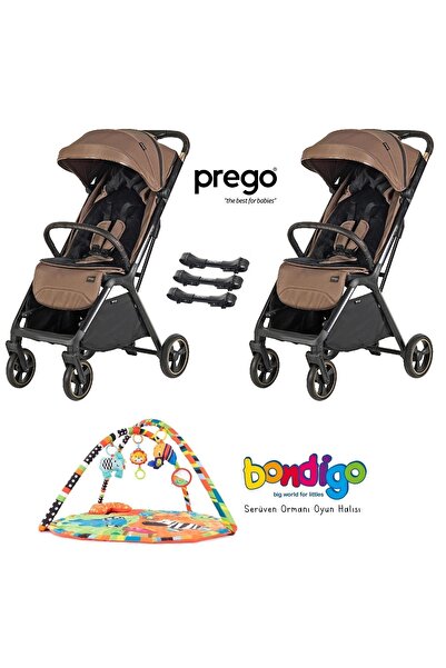 Prego Cross Ayrılıp Birleşebilen İkiz Bebek Arabası OYUN HALISI HEDİYELİ