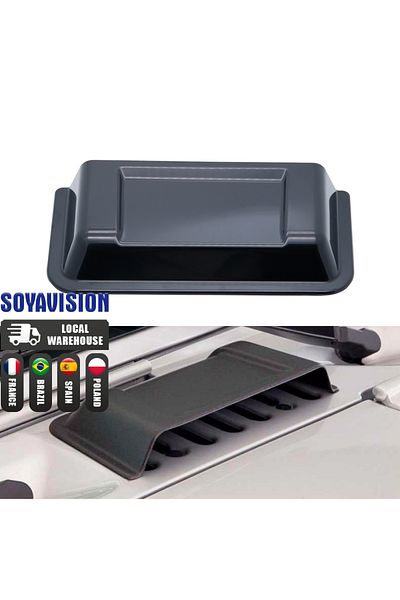 SOYAVISION Black Car Engine Hood Vent Scoop Cover Air Intake Dust Rain Protective Cap for Jeep Wrangler  JK TJ