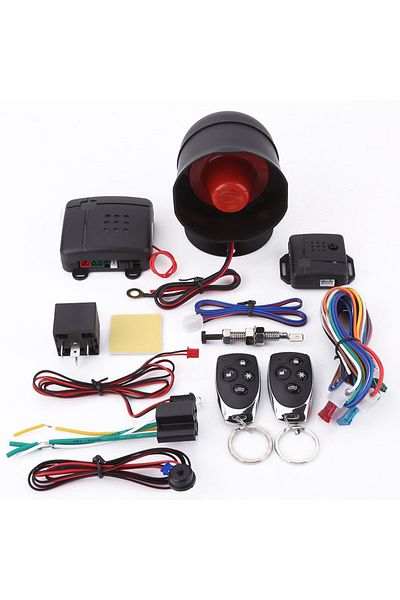 Choice Car Alarm Remote Universal Car Alarm Security  System Keyless Entry with 2 Remote Controls Siren ...