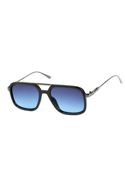 Di Caprio Men's Black Uv400 Protection Rectangular Model Sunglasses