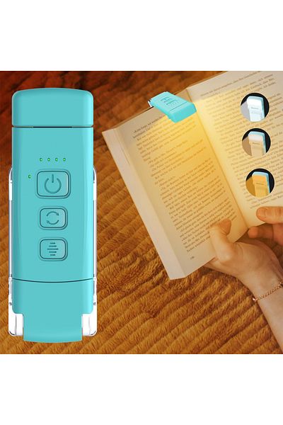Choice Blue Reading Light Book Lights for Reading in Bed Rechargeable Reading Lamp with 3 Color Mode 5 Brig