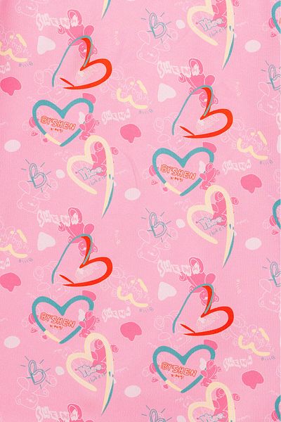 Beniizle Heart Patterned Bonnet Girl's Triple Set