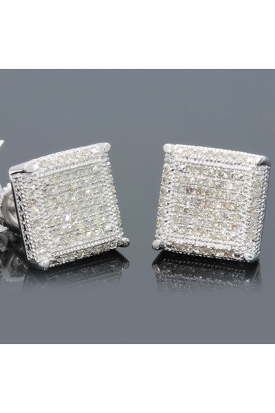 Choice M279-1 Rock Hip Hop Iced Out Stud Earrings for Women Men Male Ice Stud...