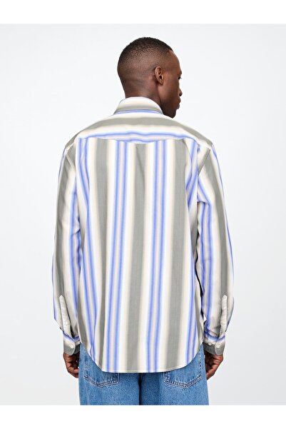 GAP Erkek Bej %100 Organik Pamuk Poplin Western Gömlek