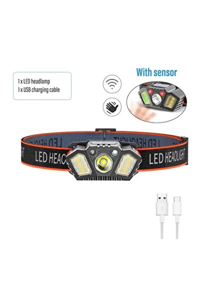 Choice QP06 sensor headlamp Portable Sensor Headlamp Rechargeable XPE COB Hea...